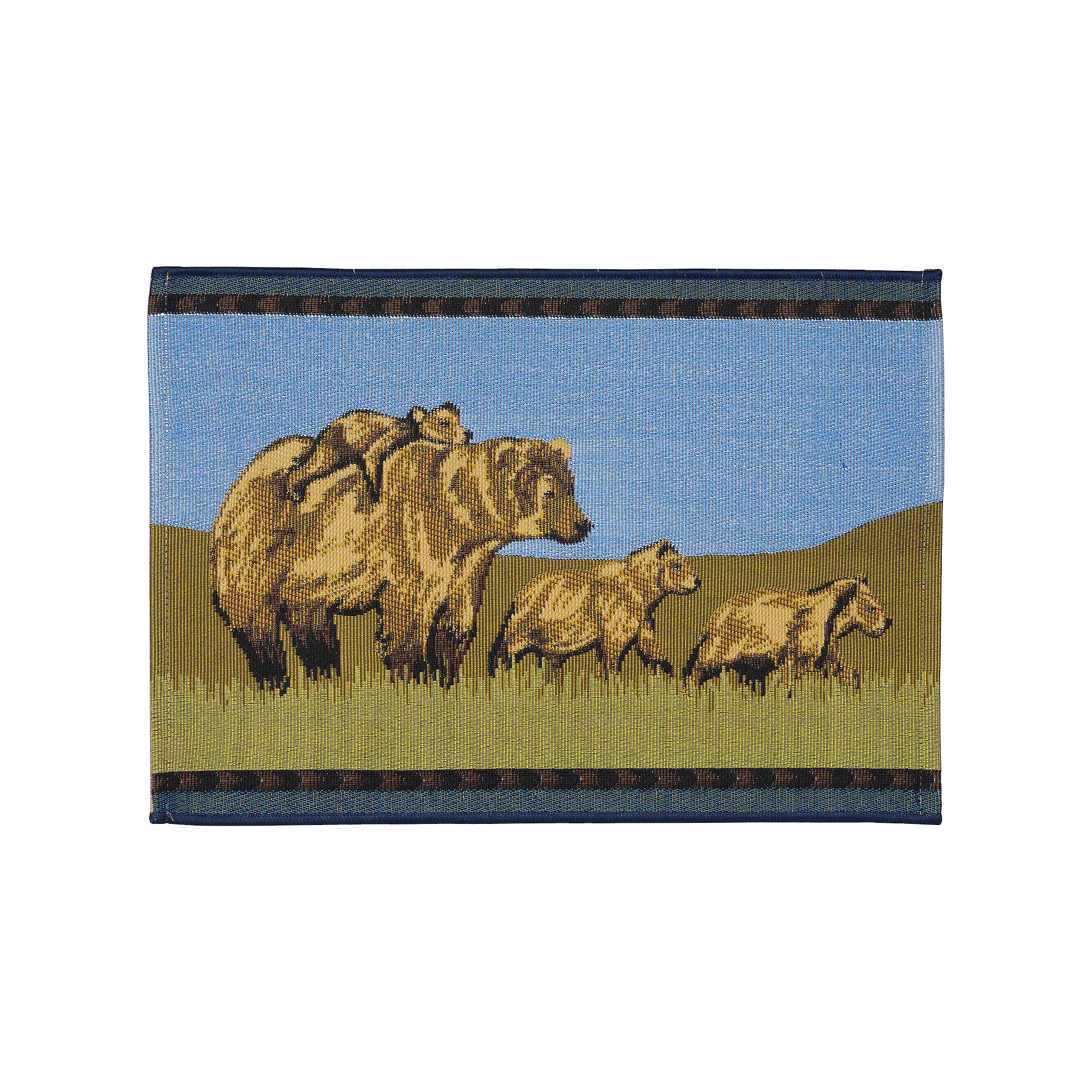 Liora Manne Esencia Bear Family Indoor Outdoor Mat, Brown