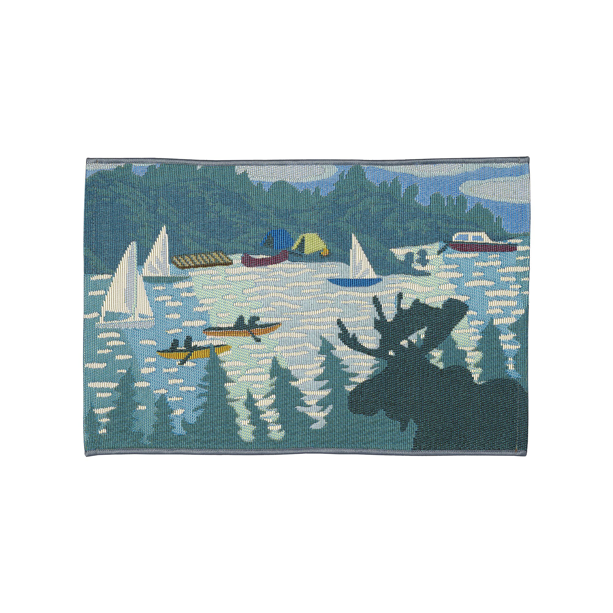 Liora Manne Esencia Lake Life Indoor Outdoor Mat, Blue