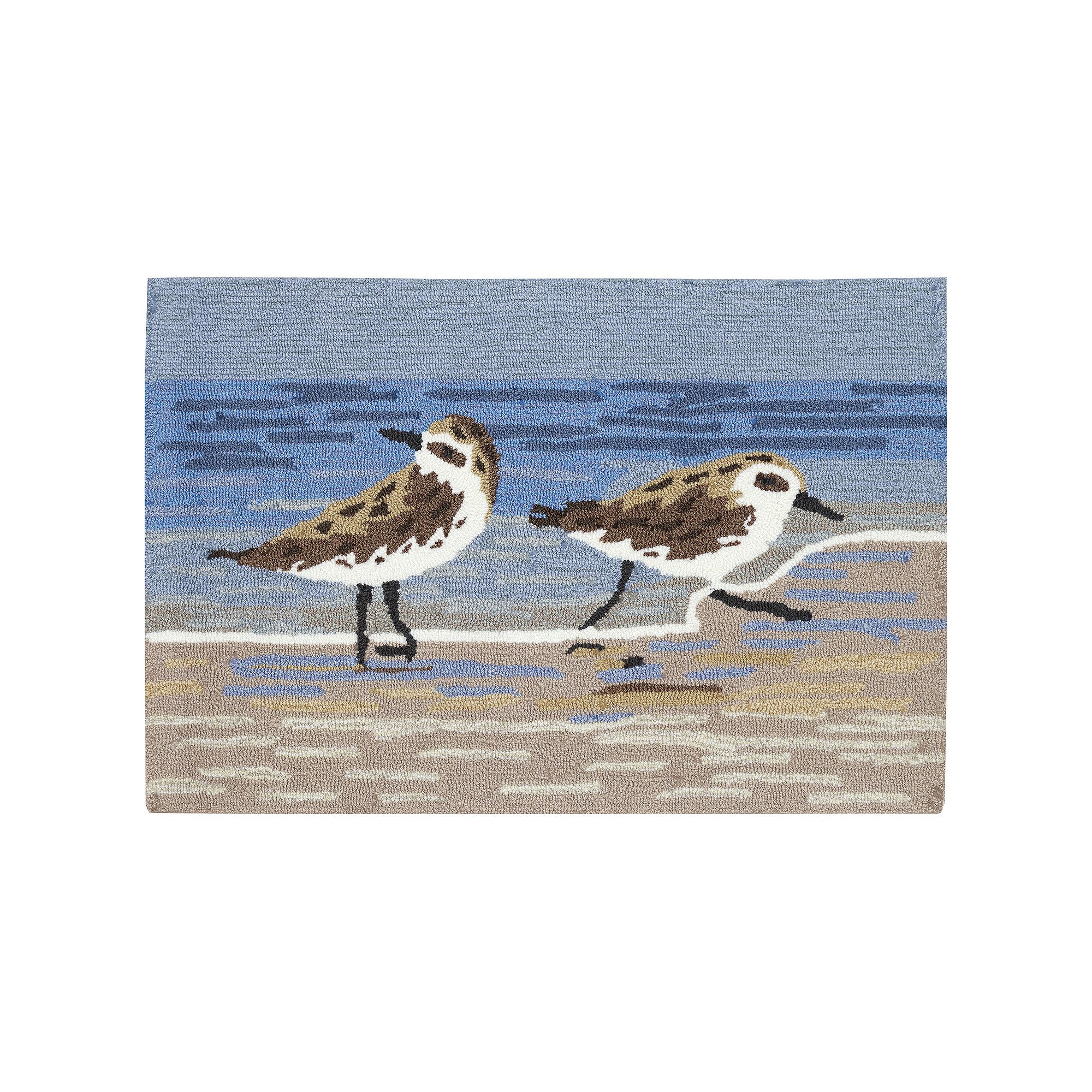 Liora Manne Frontporch Sandpipers Indoor Outdoor Rug, Blue