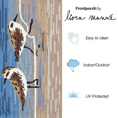 Liora Manne Frontporch Sandpipers Indoor Outdoor Rug