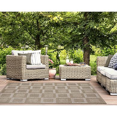Liora Manne Orly Squares Indoor Outdoor Rug