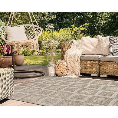 Liora Manne Orly Squares Indoor Outdoor Rug