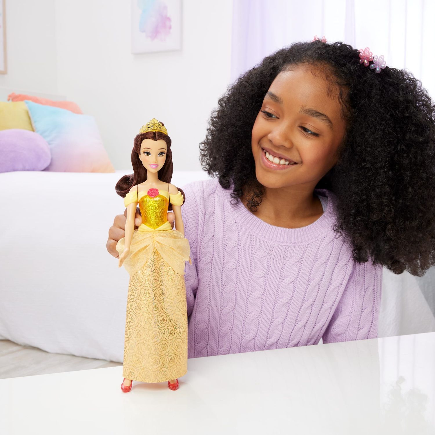 Детская кукла Disney Princess Belle Fashion Doll and Accessories by Mattel — фото 2