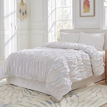 Lullabye Bedding Tiny Hearts Cotton Percale Duvet Cover Set