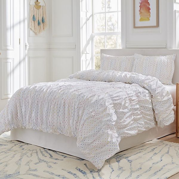 Lullabye Bedding Tiny Hearts Cotton Percale Duvet Cover Set