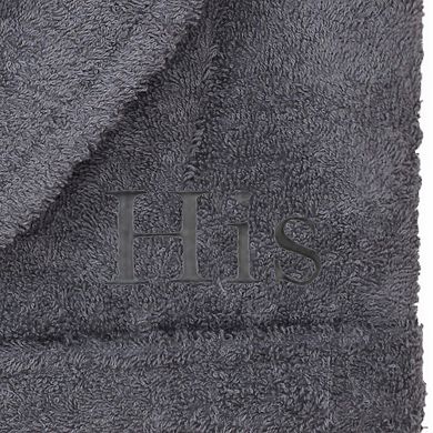 Men's Linum Home Textiles Turkish Cotton Embroidered ''His'' Terry Bathrobe