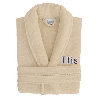 Men's Linum Home Textiles Turkish Cotton Embroidered ''His'' Terry Bathrobe