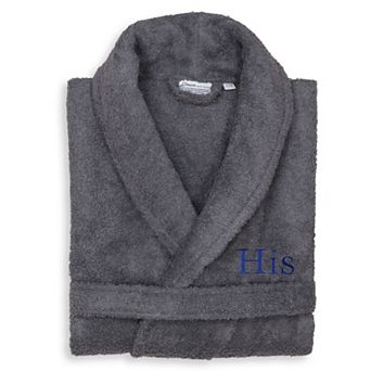 Men's Linum Home Textiles Turkish Cotton Embroidered ''His'' Terry Bathrobe