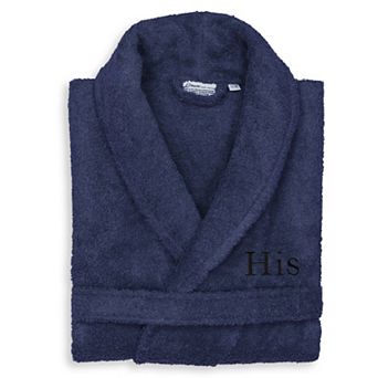 Men's Linum Home Textiles Turkish Cotton Embroidered ''His'' Terry Bathrobe