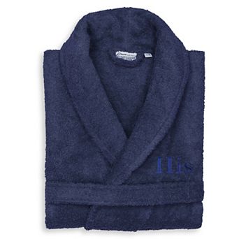 Men's Linum Home Textiles Turkish Cotton Embroidered ''His'' Terry Bathrobe