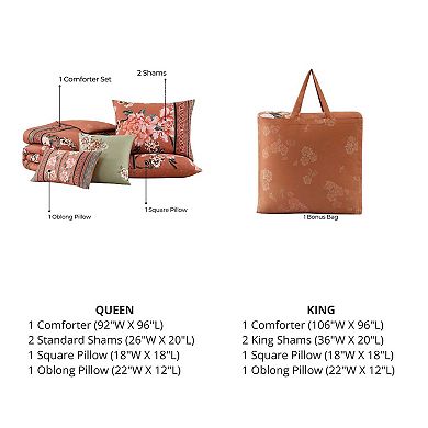Bebejan Rossana 100% Cotton 5-piece Reversible Comforter Set