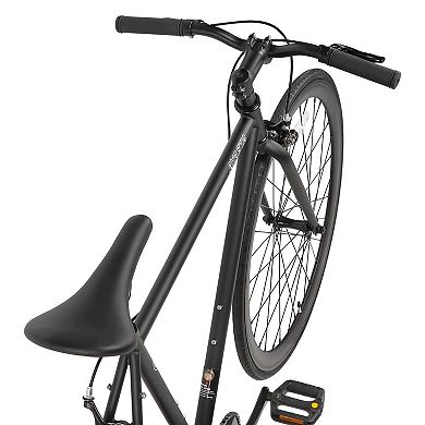 AVASTA 700C 50 In Single Speed Loop Fixed Gear Urban Commuter Fixie Bike, Black