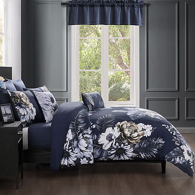 Bebejan Forget Me Not 100% Cotton Sateen 5 Piece Reversible Comforter Set