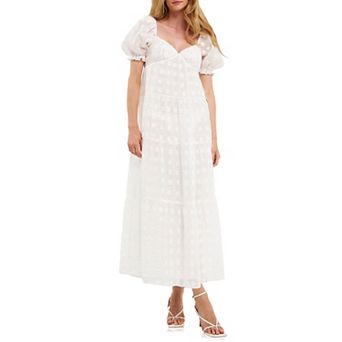 Sweetheart Tiered Short Sleeve Floral Maxi