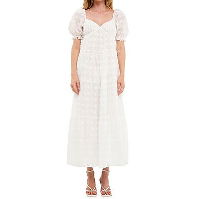 Sweetheart Tiered Short Sleeve Floral Maxi