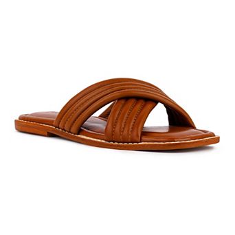 Rag & Co Eura Women's Leather Slide Sandals