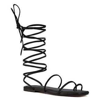 Rag & Co Amatha Women's Leather Lace-Up Sandals