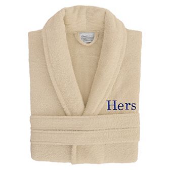 Women's Linum Home Textiles Turkish Cotton Embroidered ''Hers'' Terry Bathrobe