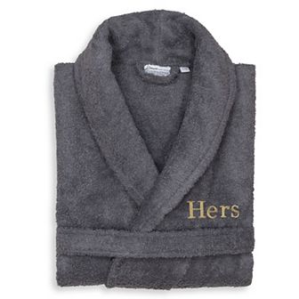 Women's Linum Home Textiles Turkish Cotton Embroidered ''Hers'' Terry Bathrobe
