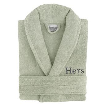 Women's Linum Home Textiles Turkish Cotton Embroidered ''Hers'' Terry Bathrobe