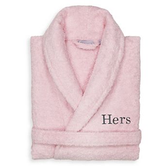 Women's Linum Home Textiles Turkish Cotton Embroidered ''Hers'' Terry Bathrobe