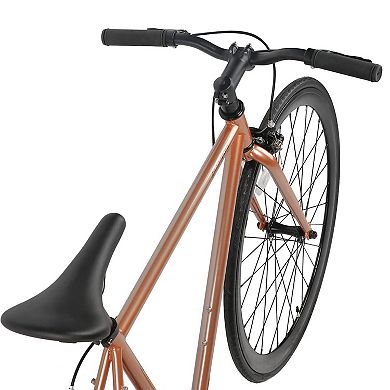 AVASTA 700C 54 In Single Speed Loop Fixed Gear Urban Commuter Fixie Bike, Copper