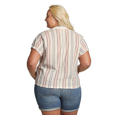 Plus Size Eddie Bauer Short-Sleeve Packable Camp Shirt