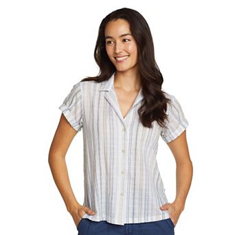 Plus Size Eddie Bauer Short-Sleeve Packable Camp Shirt