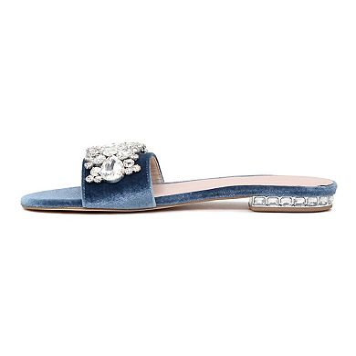 London Rag Sally Women's Embellished Slide Sandals