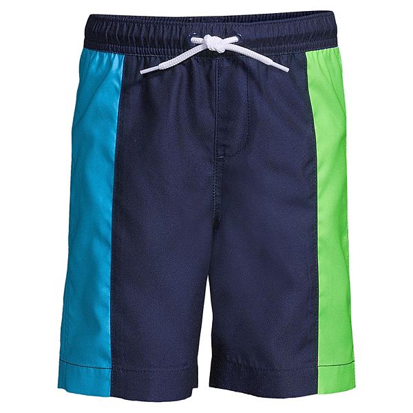 Boys 2-20 Lands' End Side Panel Colorblock Swim Trunks in Regular, Slim ...