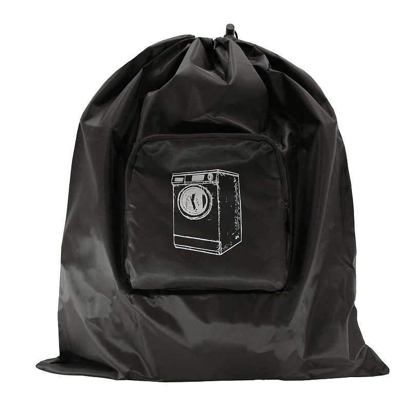 MYTAGALONGS Folding Laundry Bag, Black