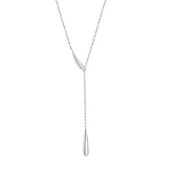Argento Bella Sterling Silver Teardrop Lariat Necklace