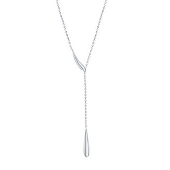 Argento Bella Sterling Silver Teardrop Lariat Necklace
