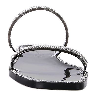 London Rag Fenta Diamante Women's Jelly Slide Sandals