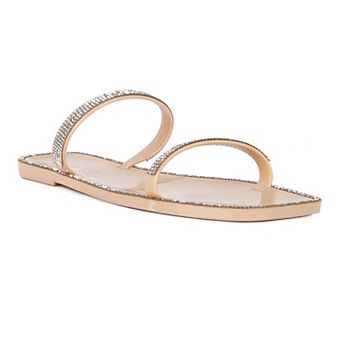 London Rag Fenta Diamante Women's Jelly Slide Sandals