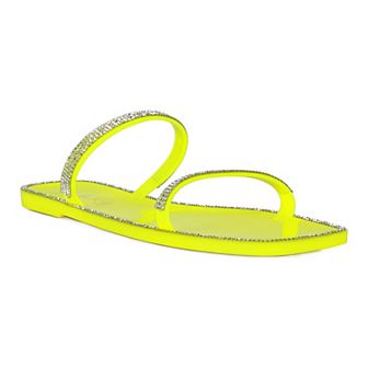 London Rag Fenta Diamante Women's Jelly Slide Sandals