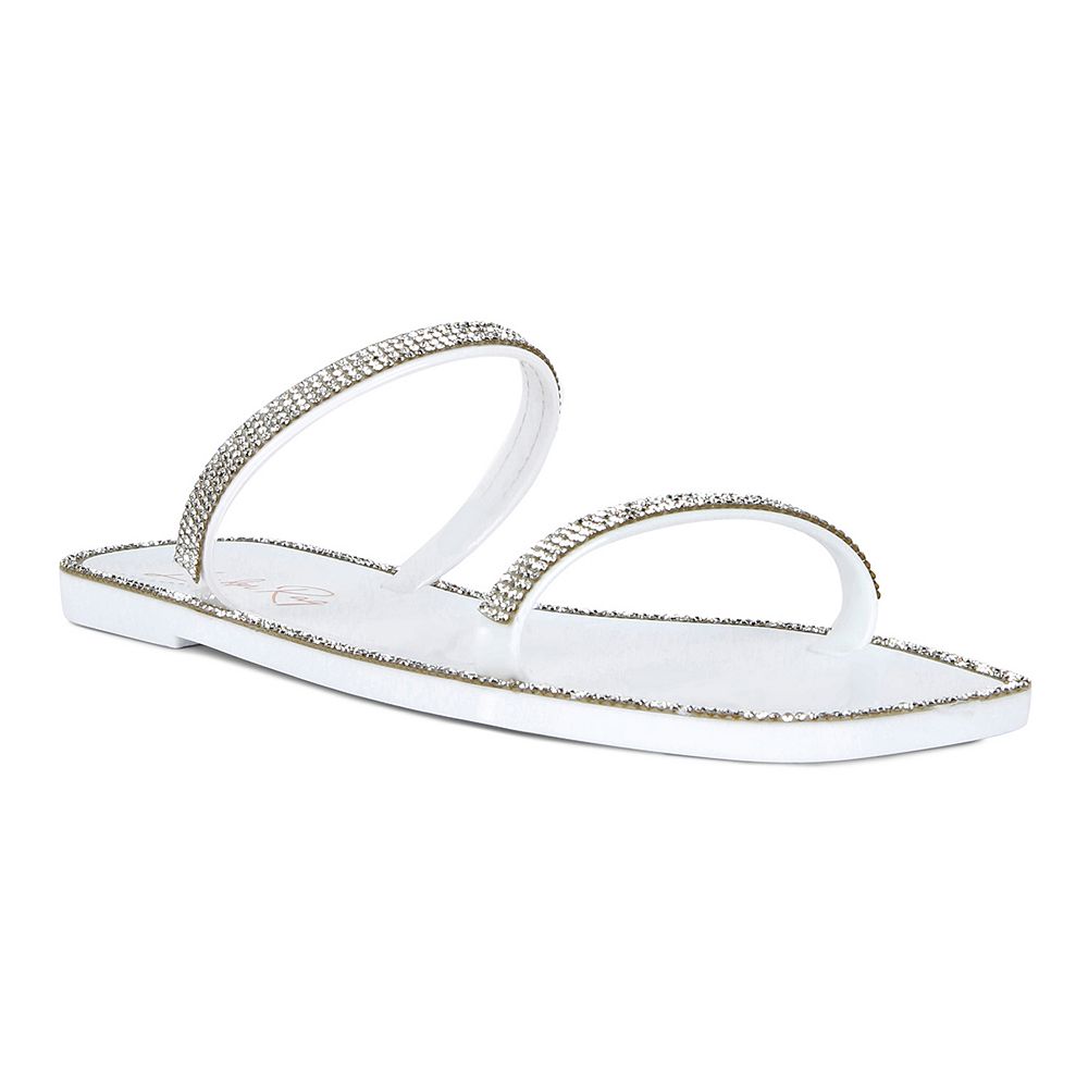 London Rag Fenta Diamante Women's Jelly Slide Sandals