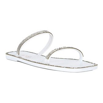 London Rag Fenta Diamante Women's Jelly Slide Sandals