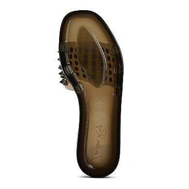 London Rag Bolly Punk Women's Studded Slide Sandals