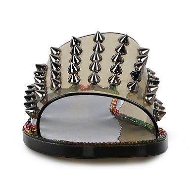 London Rag Bolly Punk Women's Studded Slide Sandals