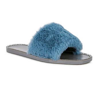 London Rag Geese Women's Faux-Fur Slide Sandals