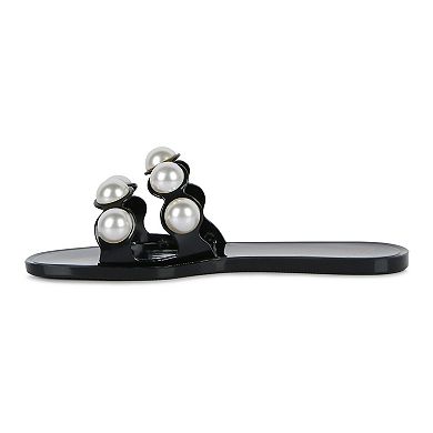 London Rag Pearla Women's Jelly Slide Sandals