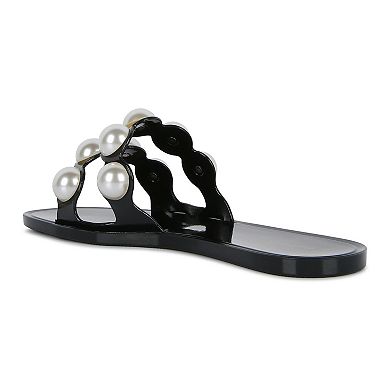 London Rag Pearla Women's Jelly Slide Sandals