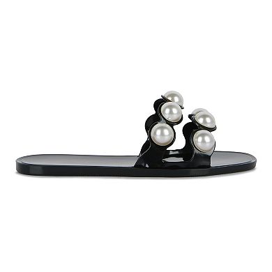 London Rag Pearla Women's Jelly Slide Sandals