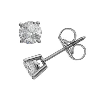14k Gold 3/4 Carat T.W. Diamond Solitaire Stud Earrings