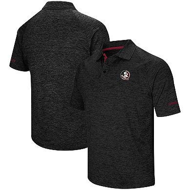 Men's Colosseum Black Florida State Seminoles Big & Tall Down Swing Polo