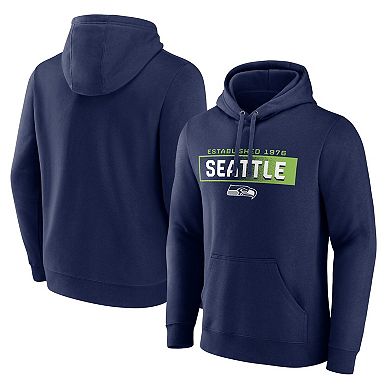 Men's Fanatics Branded College Navy Seattle Seahawks Down The Field Pullover Hoodie