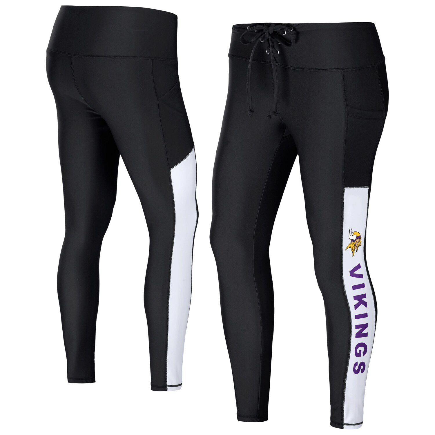 Women's Wear by Erin Andrews Black Minnesota Vikings Leggings Size: Large