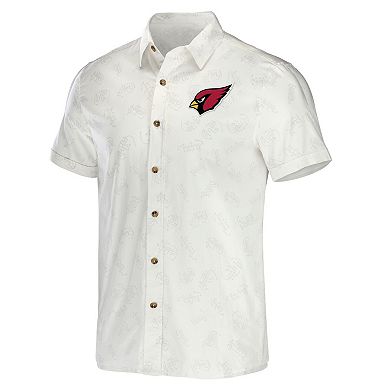 Men's NFL x Darius Rucker Collection by Fanatics White Arizona Cardinals Woven Button-Up T-Shirt