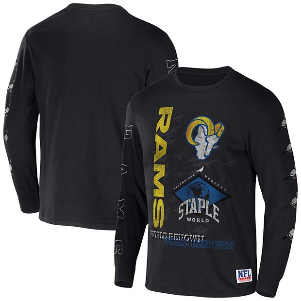 Men's NFL x Staple Black Los Angeles Rams World Renowned Long